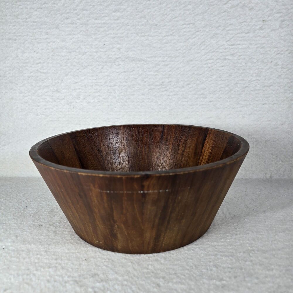 Vintage Anri Form Teak Wood Salad Bowl 11 Inch MCM 1960's Italy